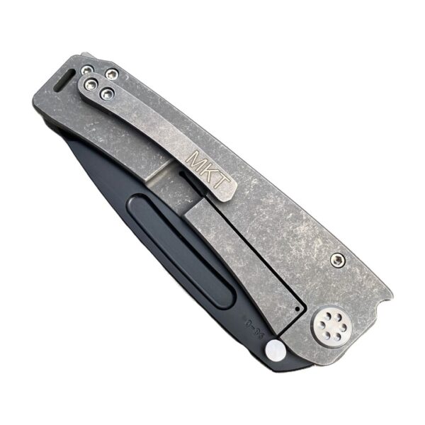 Clip Side of the Marauder H featuring a Tumble Finish