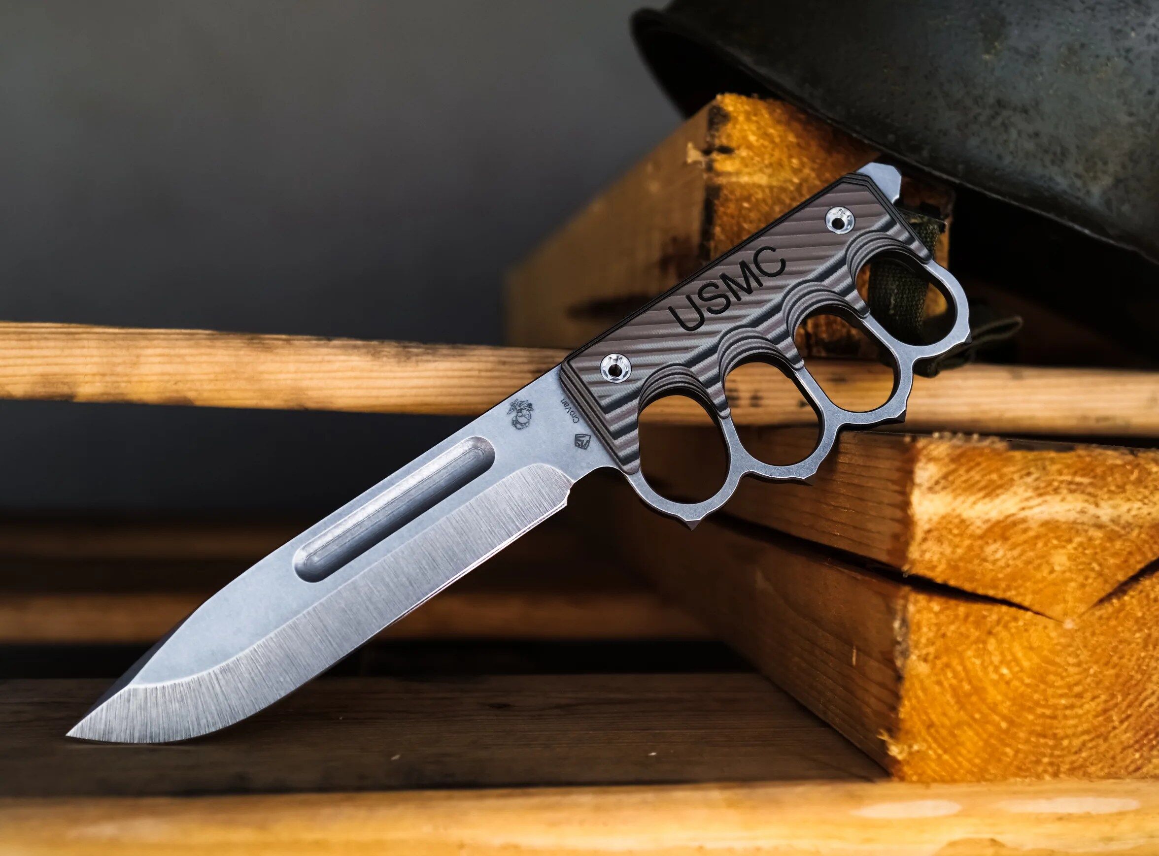 250th USMC – “Salty Sailor” Tumbled - Medford Knife & Tool