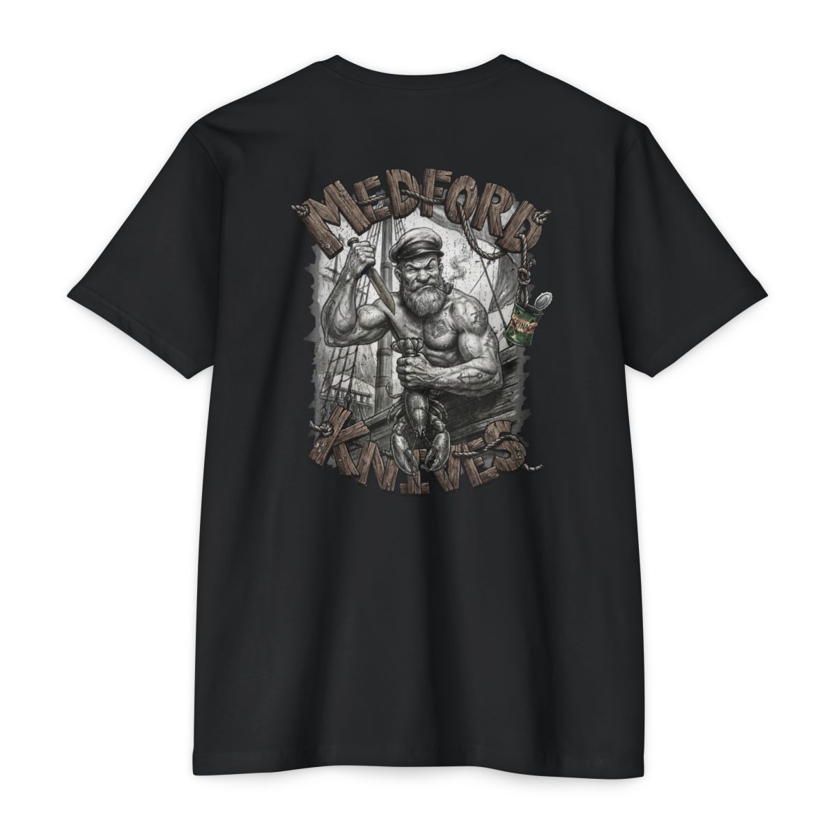 OLD SAILOR MAN, USMC FIGHTER T-shirt – CVC Black (Back)
