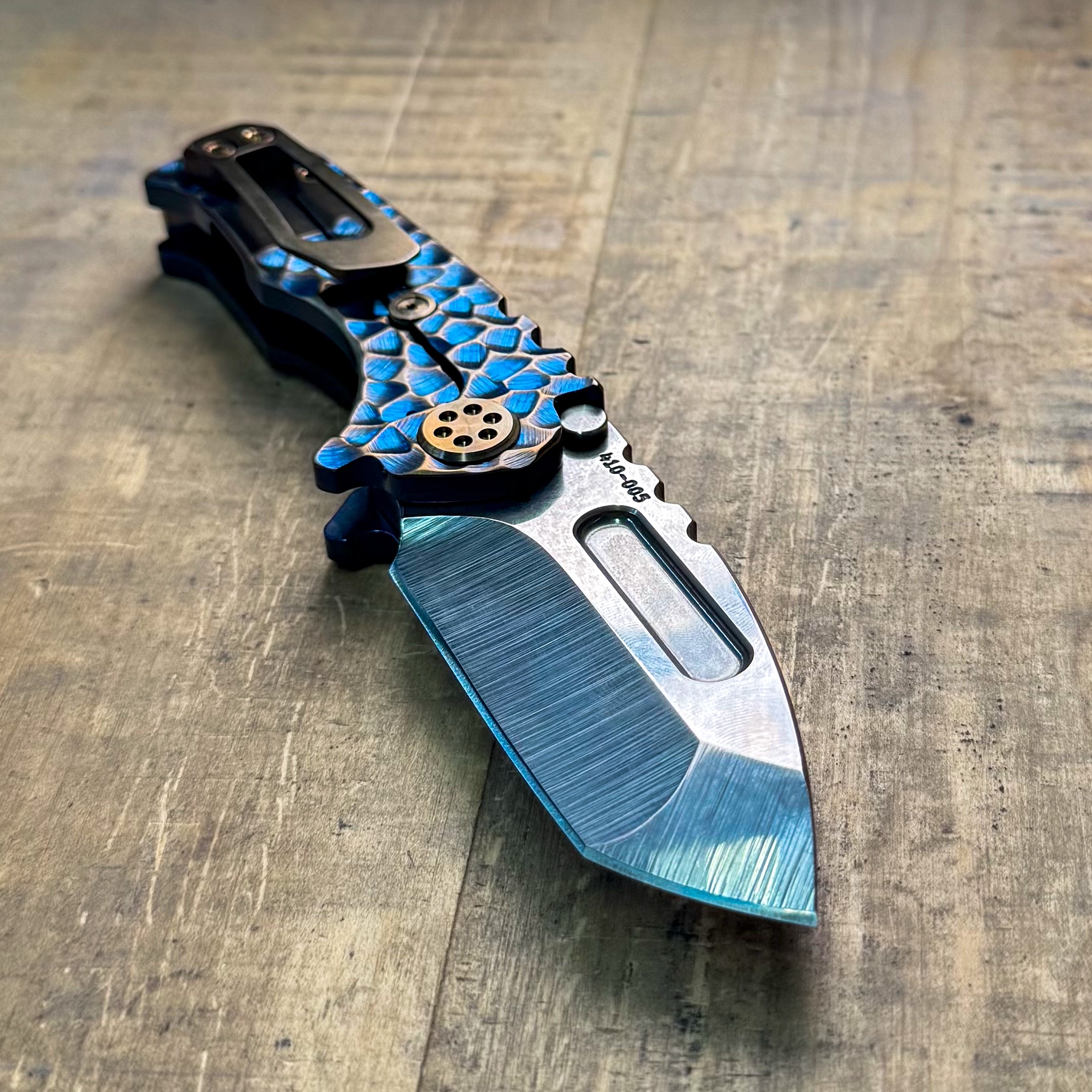 Blue Bronze Peaks & Valleys Micro Ti 5