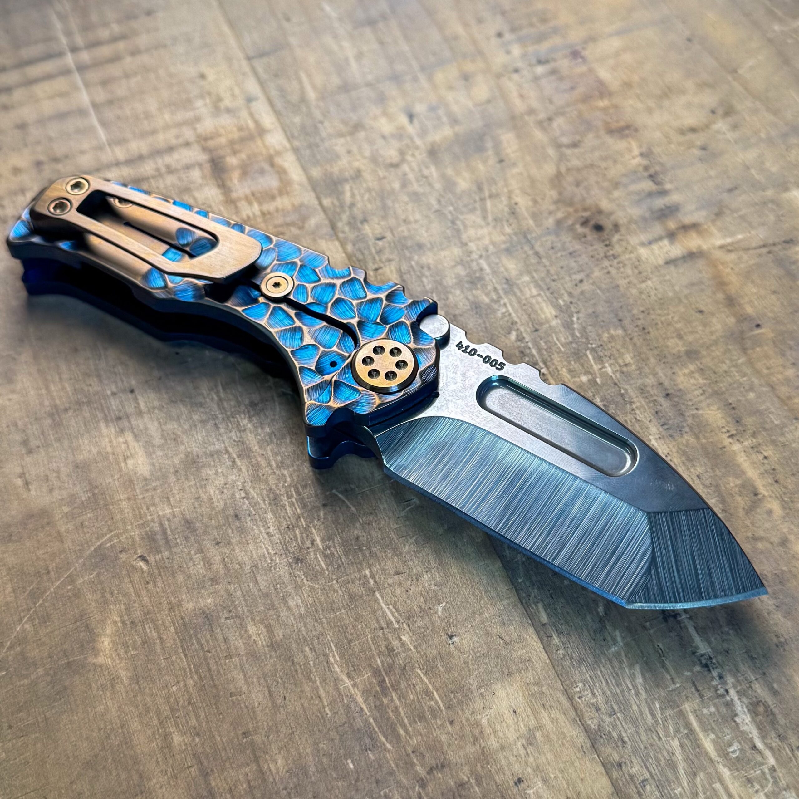 Blue Bronze Peaks & Valleys Micro Ti 4