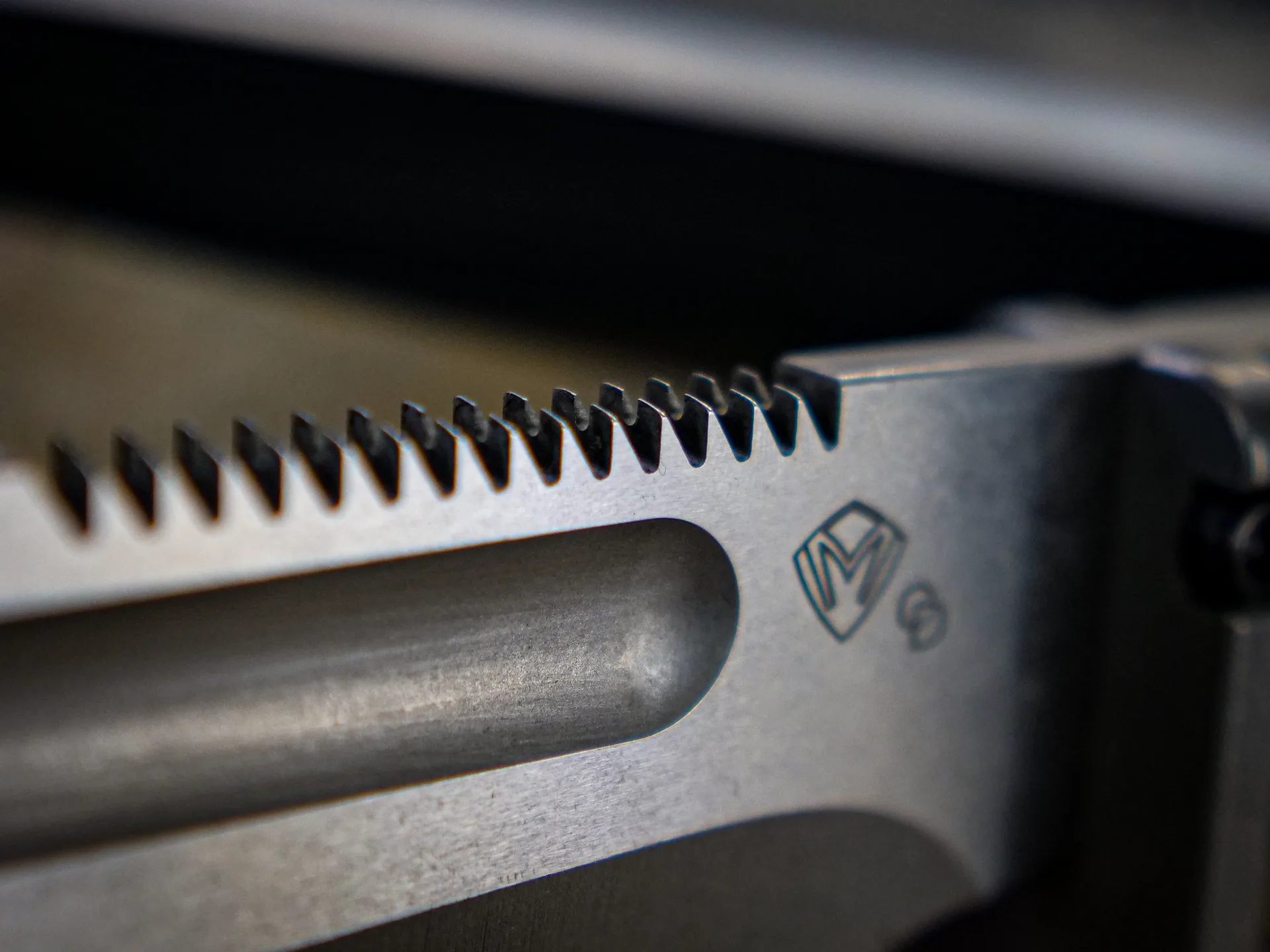 Forward-raked dual row Sawteeth