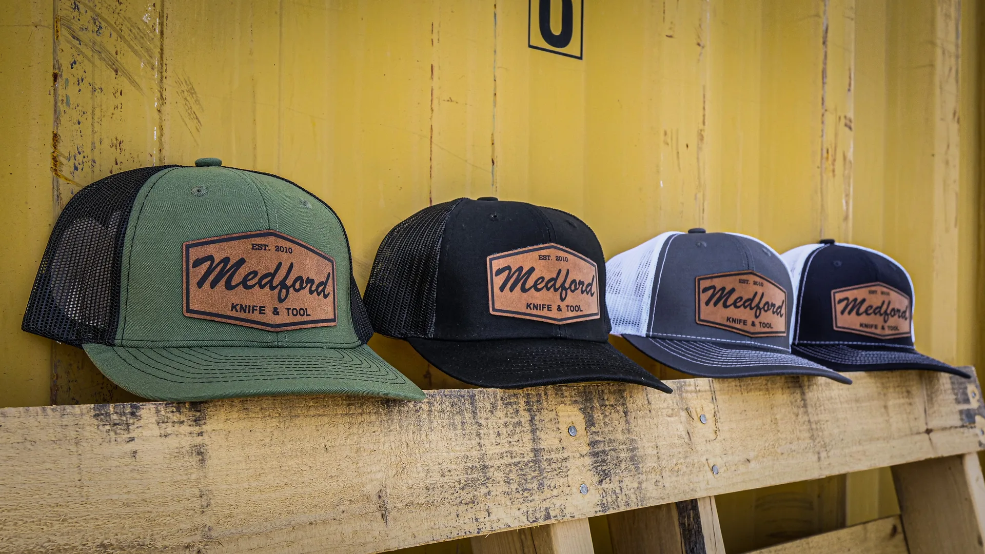 Medford Knife & Tool — Leather Patch Snapback Hats Collection