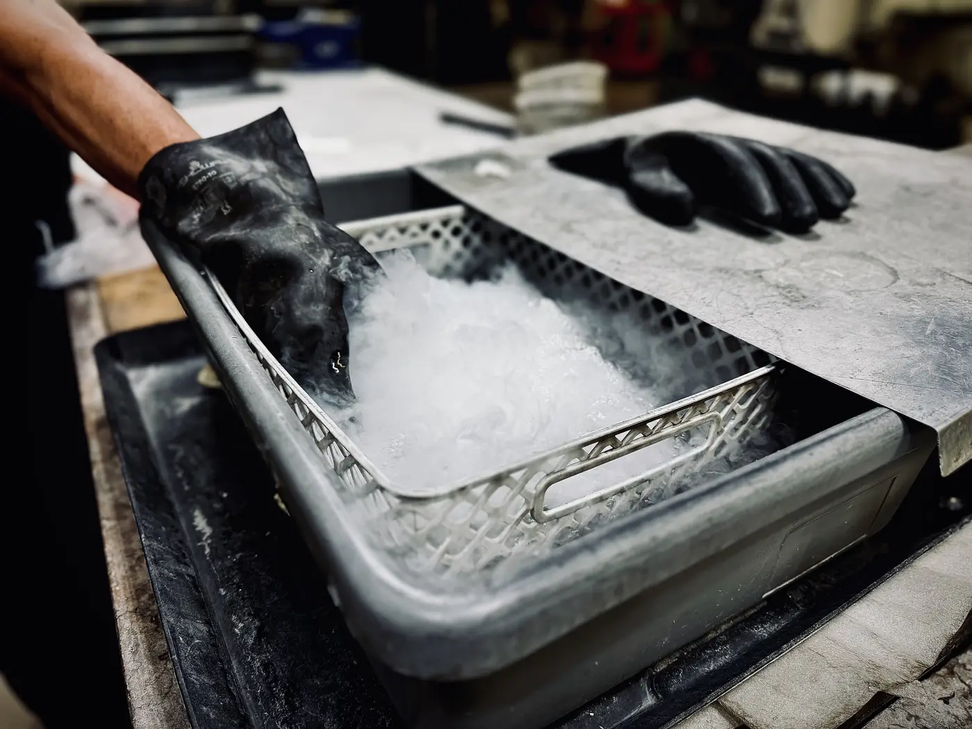 Cryogenic cooling of heat-treated blades at Medford Knife