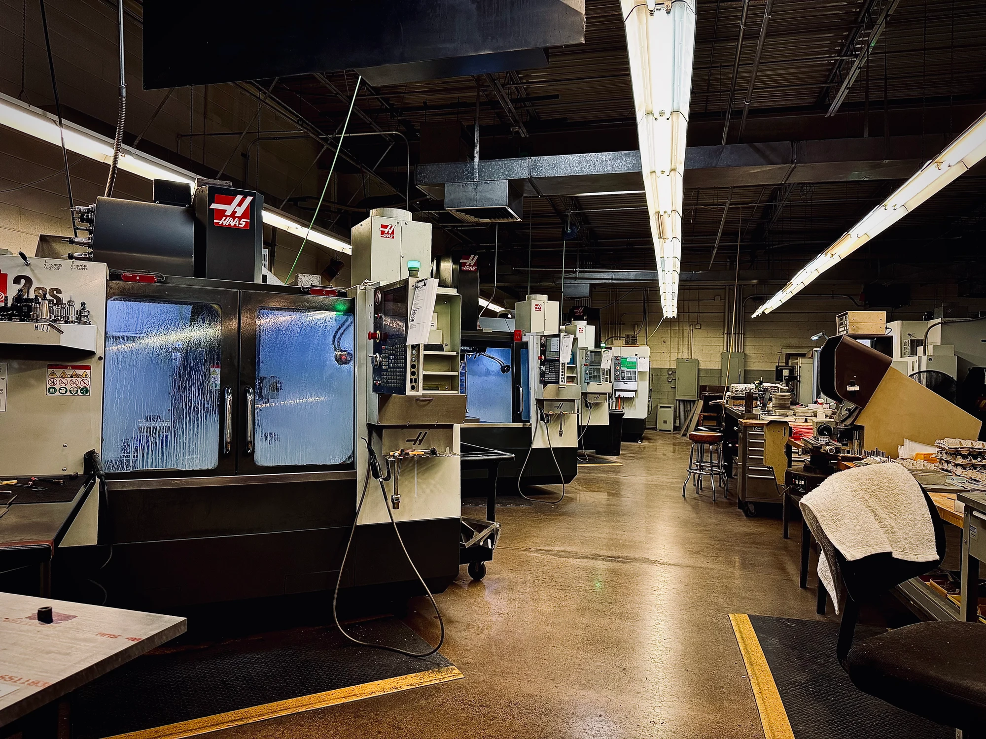 Wide view of Medford Knife machine shop