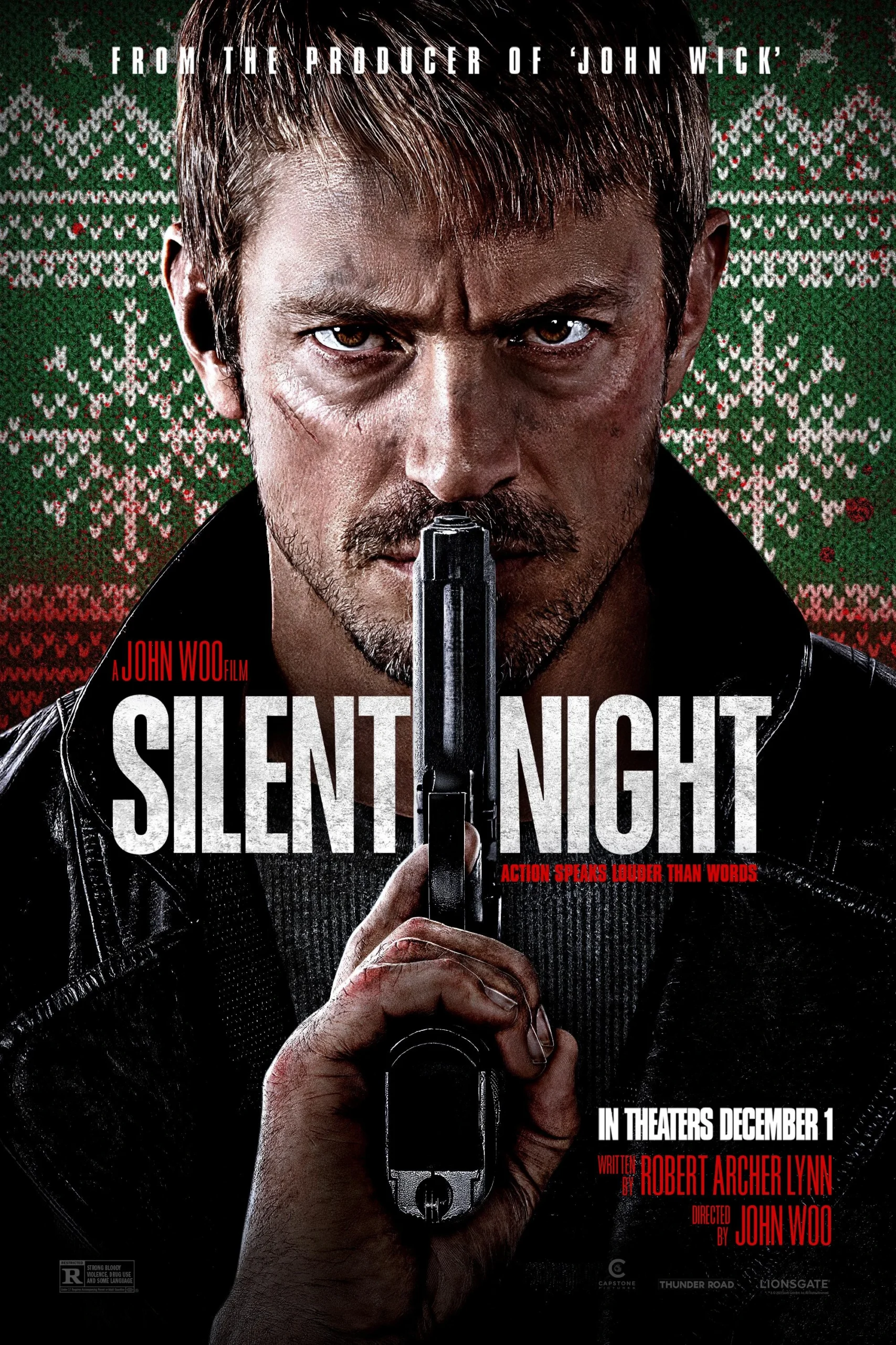 Silent Night (2023) — John Woo — Medford USMC Fighter knife